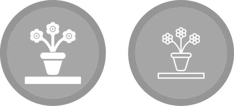 Flower Pot Vector Icon