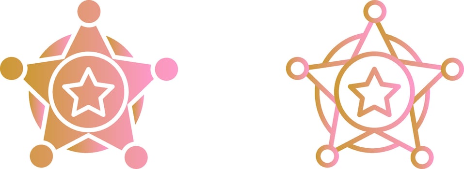 Sheriff Badge Vector Icon