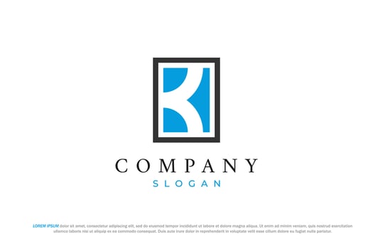 logo letter k business modern vector