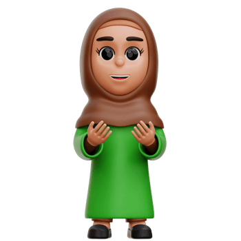 Muslim Girl 3d Icon Illustration png