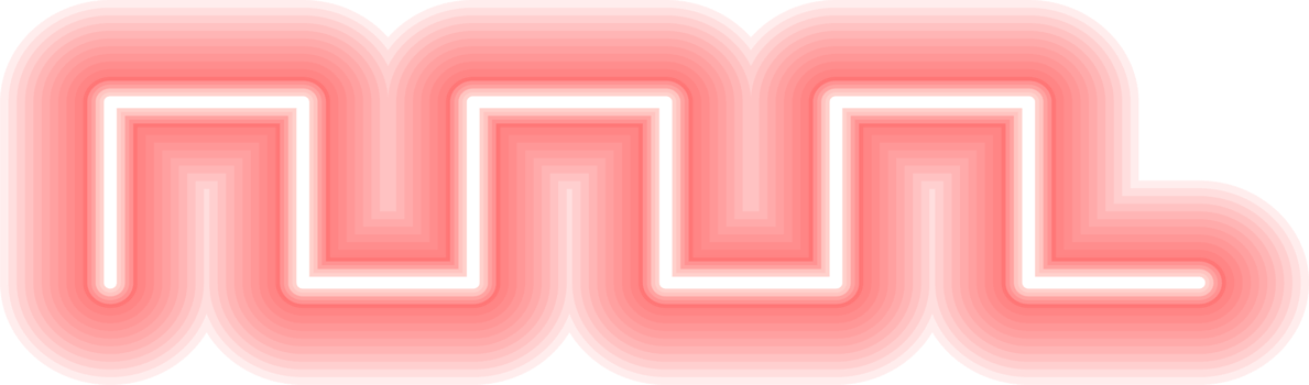 Colorful glowing linear design element. Abstract shining neon line, glowing linear geometric element png