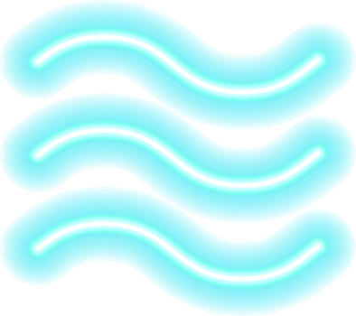 Colorful glowing linear design element. Abstract shining neon line, glowing linear geometric element png