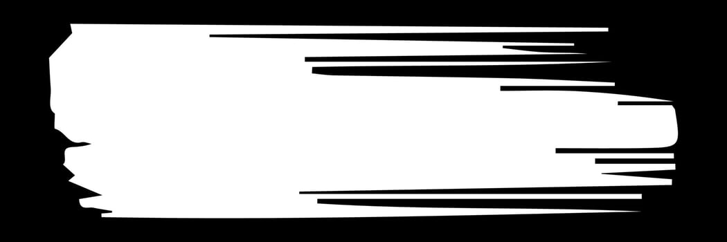 White paint ink brush strokes, brushes, lines, grungy. Dirty artistic design elements, boxes, frames. Vector illustration. Isolated on black background. Freehand drawing.