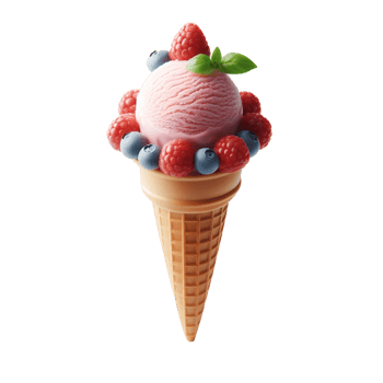 Ice cream cone Isolated on Transparent Background png