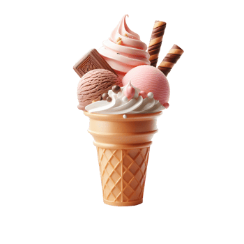 Ice cream cone Isolated on Transparent Background png