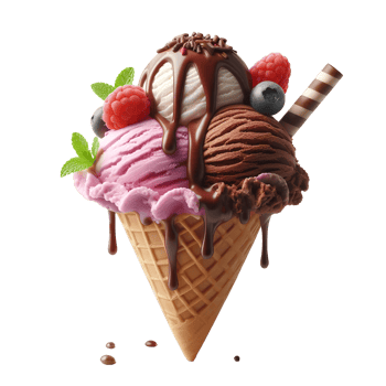 Ice cream cone Isolated on Transparent Background png