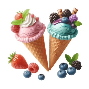 Ice cream cone Isolated on Transparent Background png