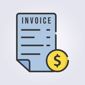 colored outline invoice  icon logo vector illustration design