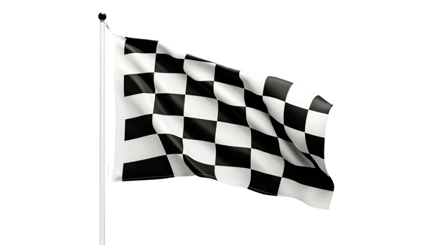 AI generated checkered flag isolated png
