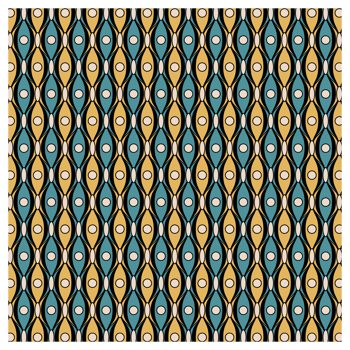 Blue And Yellow Retro Seventies Pattern png