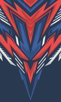 Sports jersey motif. Racing geometry background. Car wrap design. Futuristic technology wallpaper vector