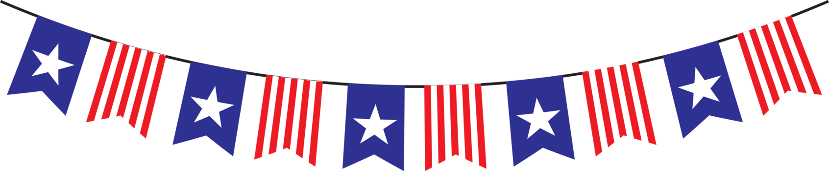 The USA flag border  for celebration or holiday concept. png