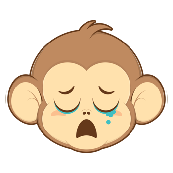 monkey crying face cartoon cute png