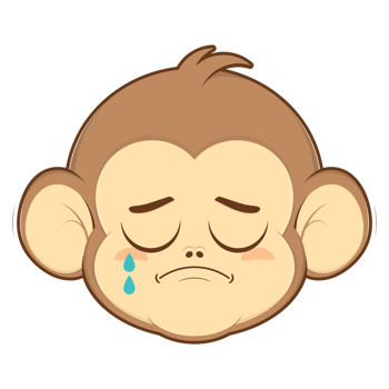 monkey crying face cartoon cute png