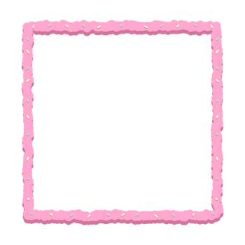 Cute pink Cream cake sprinkles rainbow doodle line shape texture party celebration confetti png