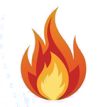 fire flames vector. Fire flame icon sign isolated on a white background. vector