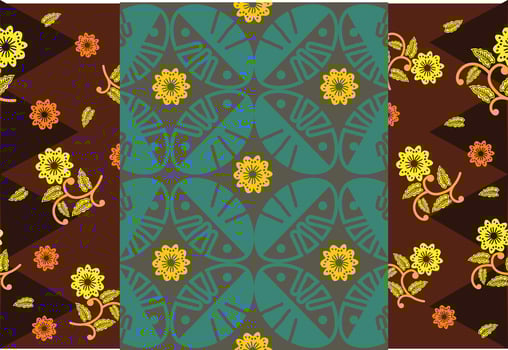 Indonesian Batik is a very beautiful coloring technique on cloth vector