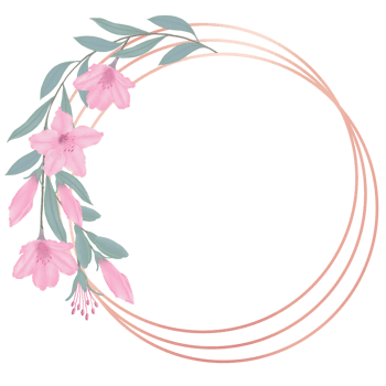 Hand-Drawn Pink Azalea Blooms - Spring Flower Illustration png