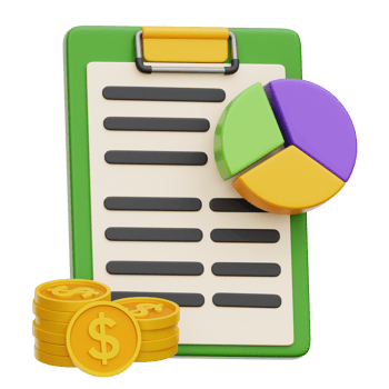 Financial Budgeting 3d Icon Illustration png