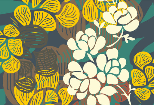 Indonesian batik motifs with very distinctive plant patterns vector