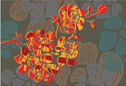 Indonesian batik motifs with very distinctive plant patterns vector
