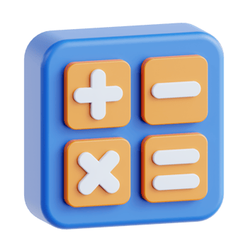 Calculator 3d graphic illustration png