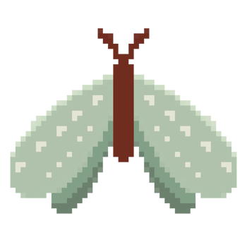 pixelated hand drawn butterfly illustration png