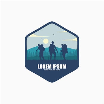Mountain Hike Logo Template vector