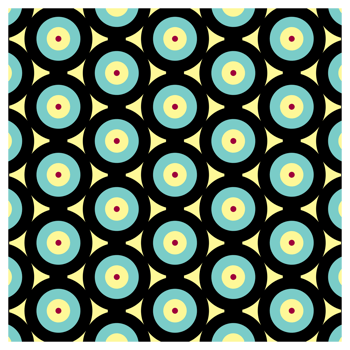 Retro Seventies Big Circles Mid Century Pattern png