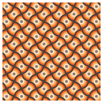 Seventies Style Mid Century Modern Orange Retro Pattern png