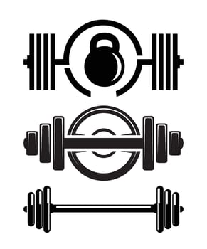 Gym fitness Silhouette design vector
