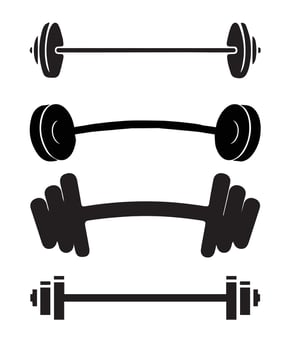 Gym fitness Silhouette design vector