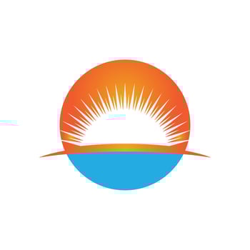 Sun logo vector template symbol design