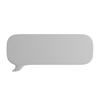 3D illustration of the speech bubble icon png