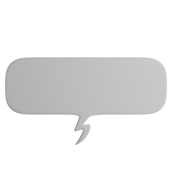 3D illustration of the speech bubble icon png