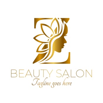 Gold Z Letter Initial Beauty Brand Logo Design vector
