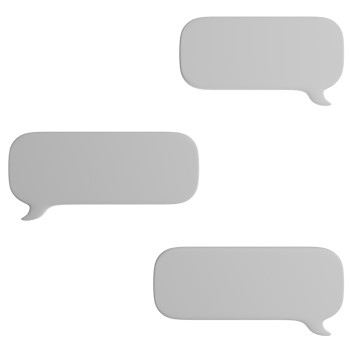 3D illustration of social conversation with speech bubbles png