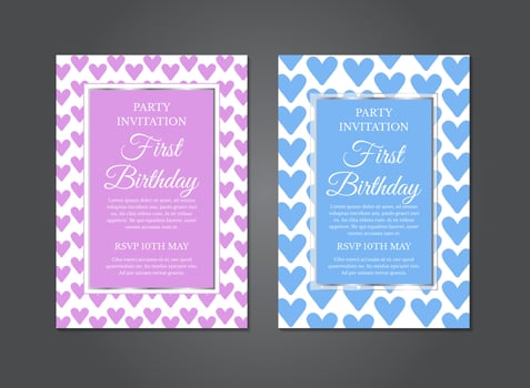 Baby First Birthday Invitation Design vector