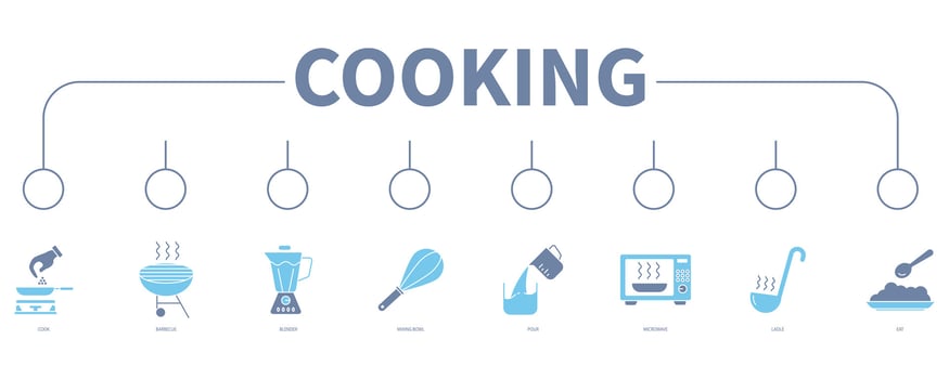 Cooking banner web icon vector illustration concept