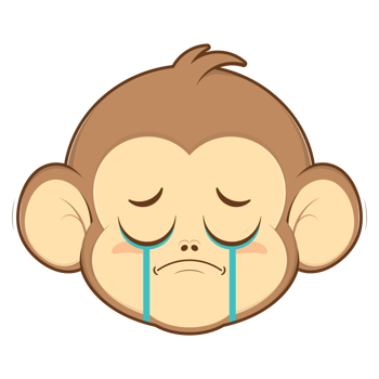 monkey crying face cartoon cute png