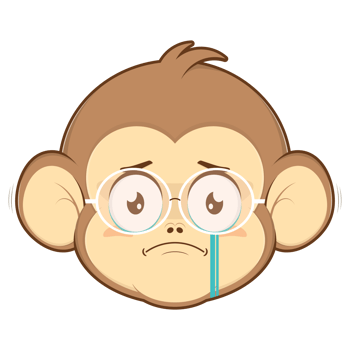 monkey crying face cartoon cute png