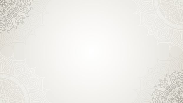 Calmness in Circular Artistry Geometric Mandala with Muted Tones Blank Horizontal Vector Background