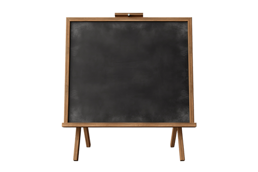 AI generated black board isolated on isolated transparent background png