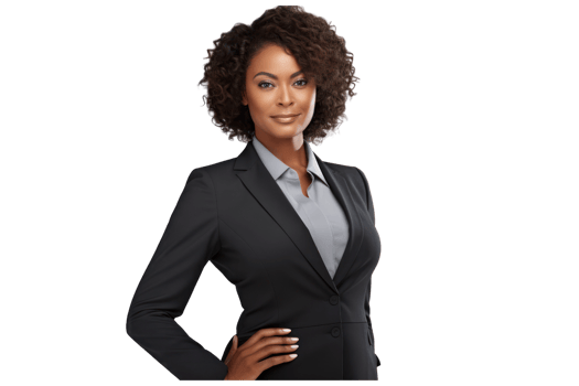 AI generated good looking business woman isolated on transparent background png