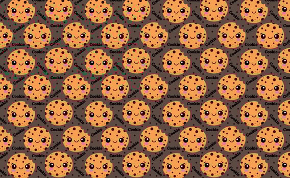 Cookie pattern, repeat, for backgrounds and textures vector