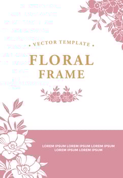 floral frame border vintage Vector ornament invitation greeting card template 4.eps