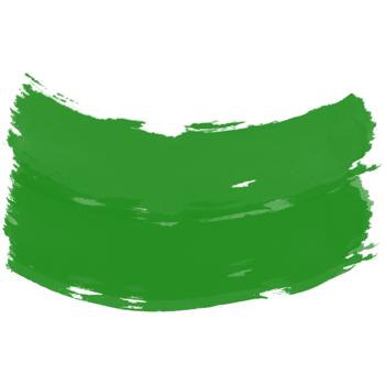 Green paint brush stroke with transparent background png