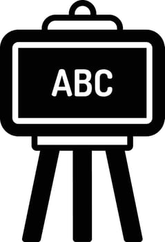 old school blackboard glyph and line vector illustration