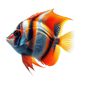 AI generated Tropical fish isolated on transparent background png