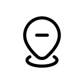 Simple Remove Location line icon vector